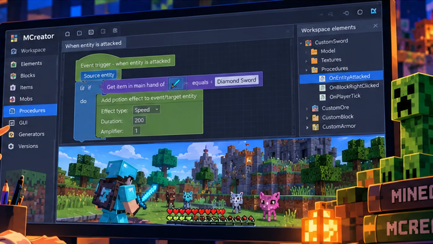 Minecraft modding project created with MCreator