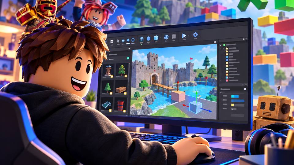 Roblox Studio setup scene